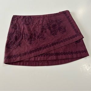 Free People Mandala Mini Skirt size 6 purple